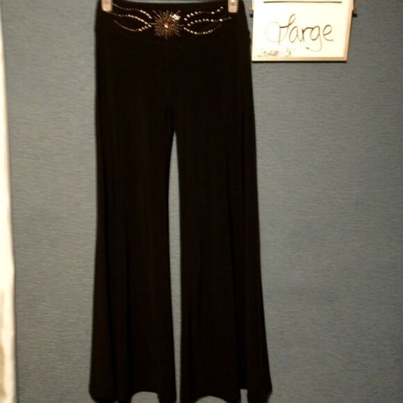 Ecco Mi flowy wide leg pants size large * - Picture 1 of 5